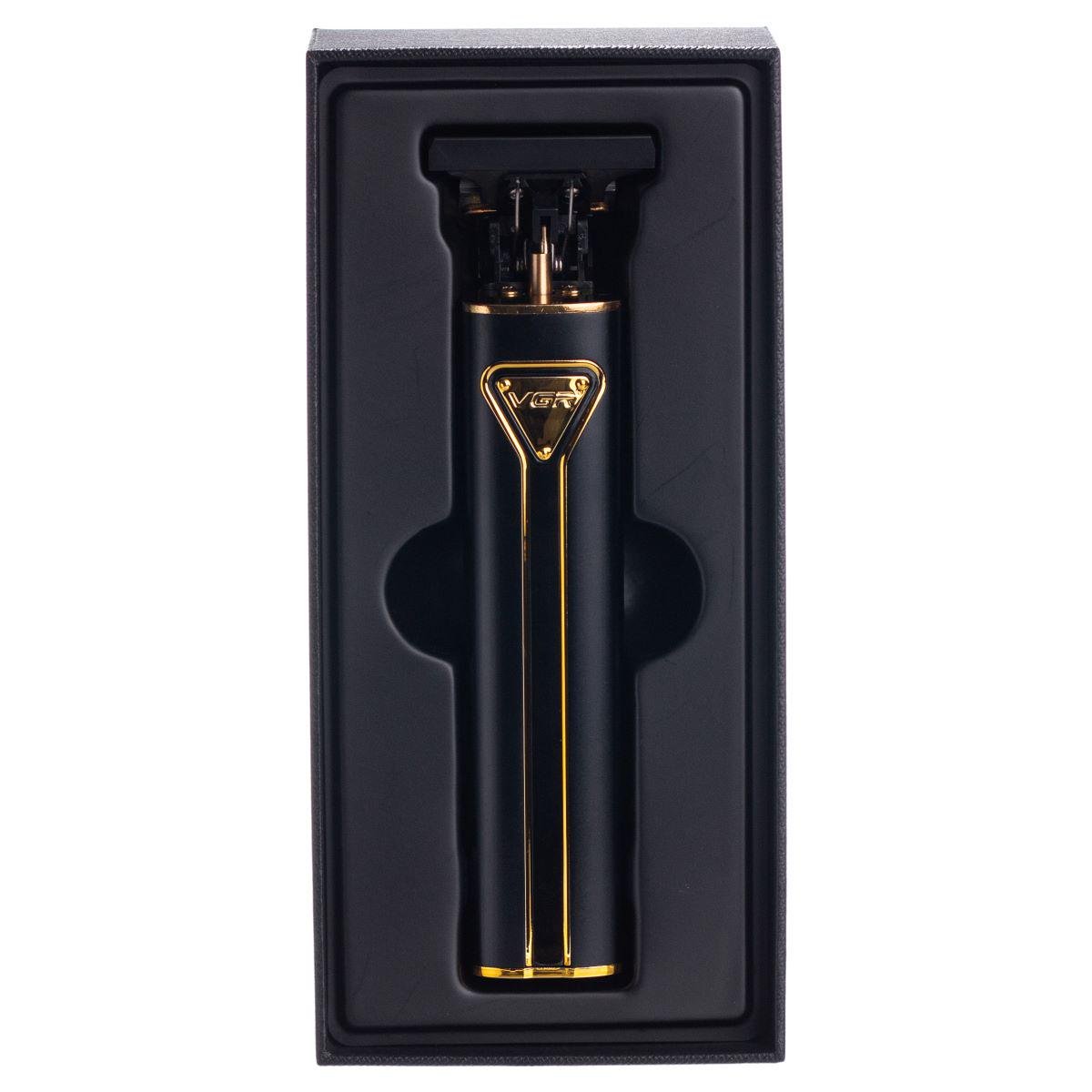 Триммер для стрижки волос VGR V-009 аккумуляторный 4 насадки Черный (7353) - фото 14