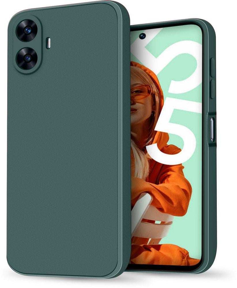 Силиконовый чехол HardCorner Realme C55 (с микрофиброй) Green (35403-08)