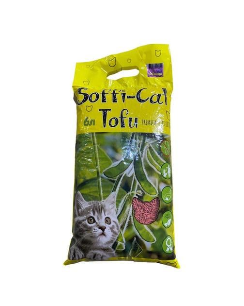 Наполнитель для кошачьего туалета Soffi-Cat Tofu соевый 2,6 кг 6 л Лаванда