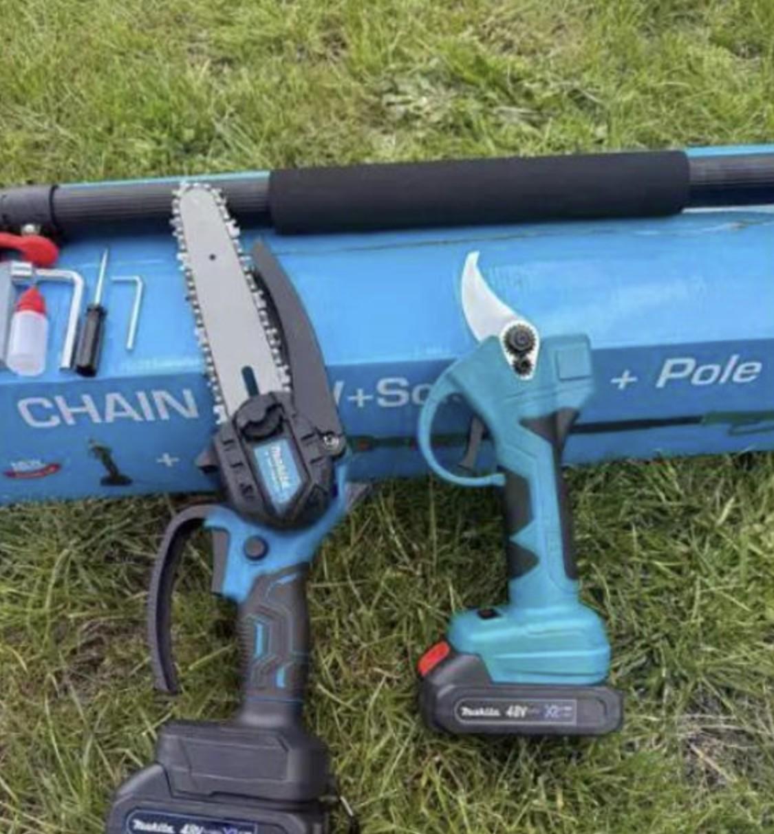 Набор садовых аккумуляторных DUC155HN/DUP270 Digital пила/секатор/телескопическая штанга 2,6 м 48V Черный (DUC155HN) - фото 6 Набор садовых аккумуляторных DUC155HN/DUP270 Digital пила/секатор/телескопическая штанга 2,6 м 48V Черный (DUC155HN) - фото 6