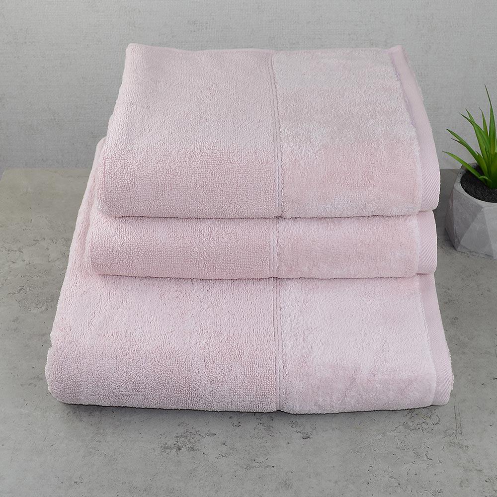 Набор полотенец GM Textile Milado Premium 50x90/70x140 см 3 шт. Пудровый