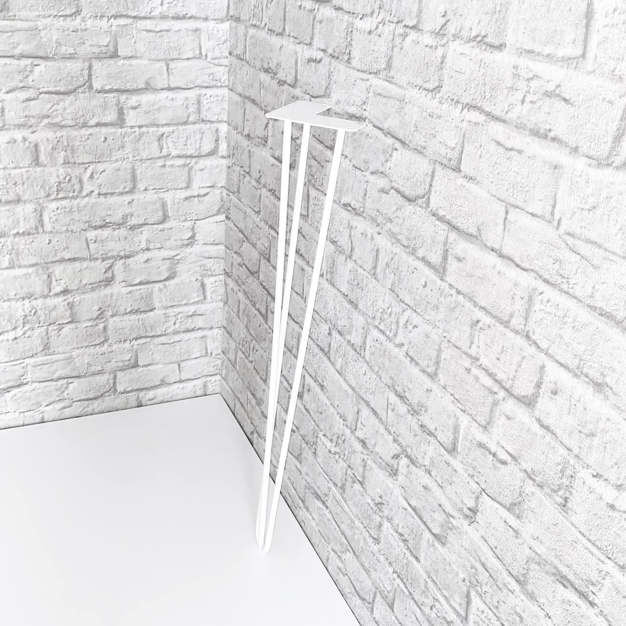 Ніжка шпилька потрійна Krei Hairpin Legs Н 750 мм прут повнотілий Д-10 Білий (НШ1003.75.1) - фото 4