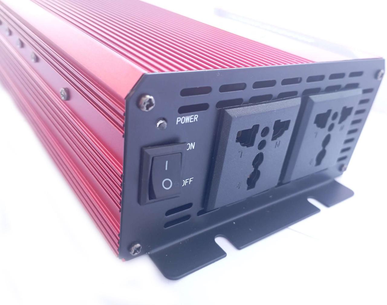 Автомобільний інвертор Power Inverter 001 c 12V на 220V 4000W модифікована синусоїда Red (11039) - фото 3 Автомобільний інвертор Power Inverter 001 c 12V на 220V 4000W модифікована синусоїда Red (11039) - фото 3
