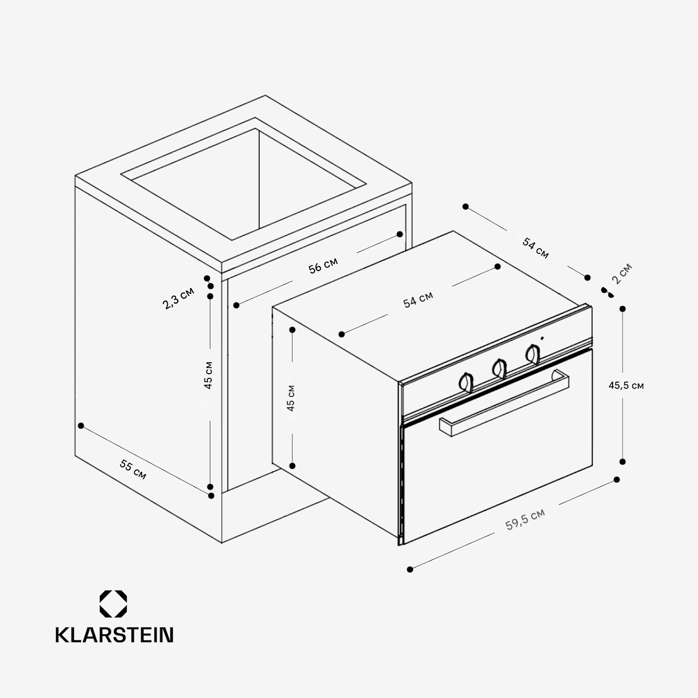 Духовка встроенная Klarstein SpaceSmart 45 см 41 л (10046774) - фото 7 Духовка встроенная Klarstein SpaceSmart 45 см 41 л (10046774) - фото 7