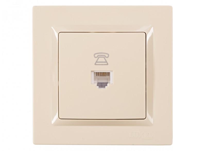 Розетка Luxel JAZZ TF одинарная 9310 Кремовый (00000038500)