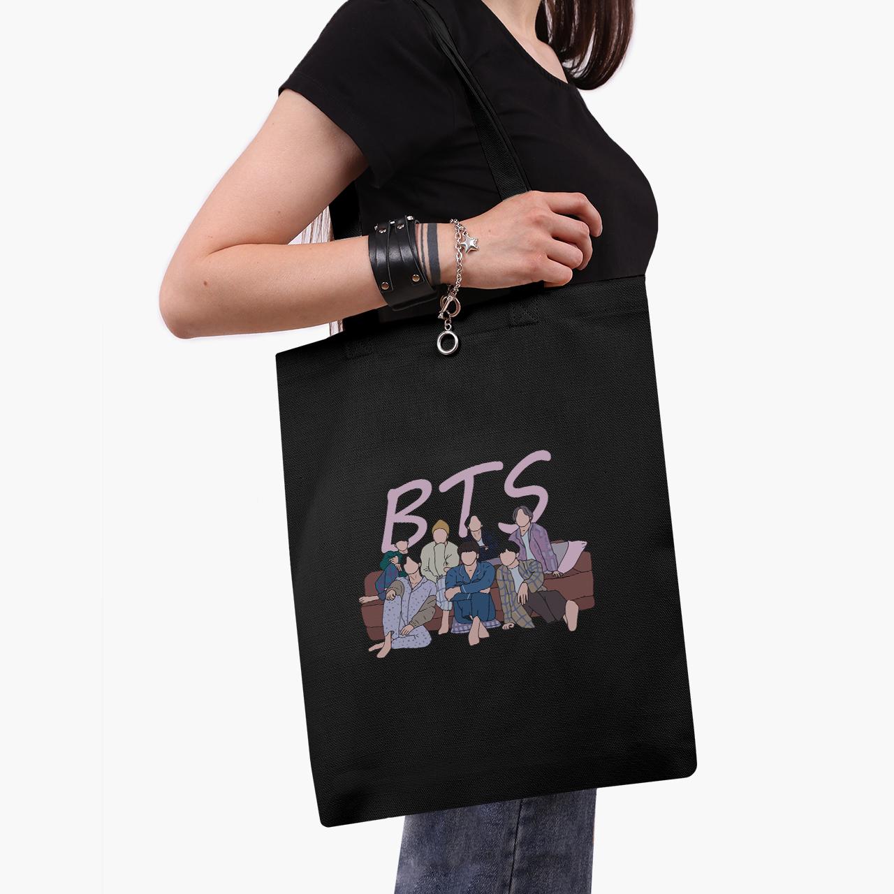 Эко сумка шоппер BTS 41x35 см Черный (9227-3256-BKZ)