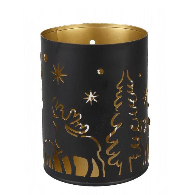 Подсвечник металлический Flora 15 см Черный (50157)