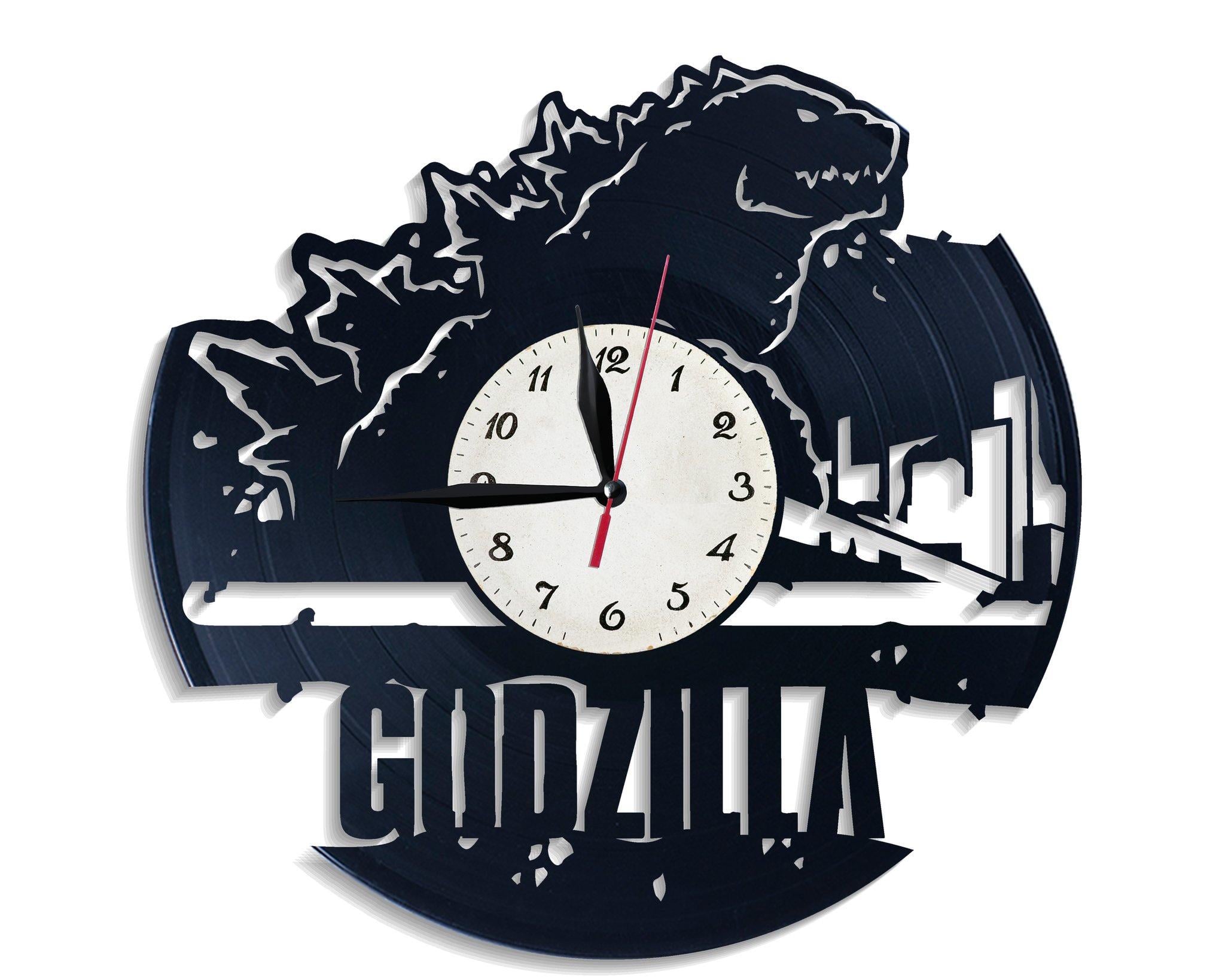 Часы настенные Годзилла 2644 из виниловой пластинки