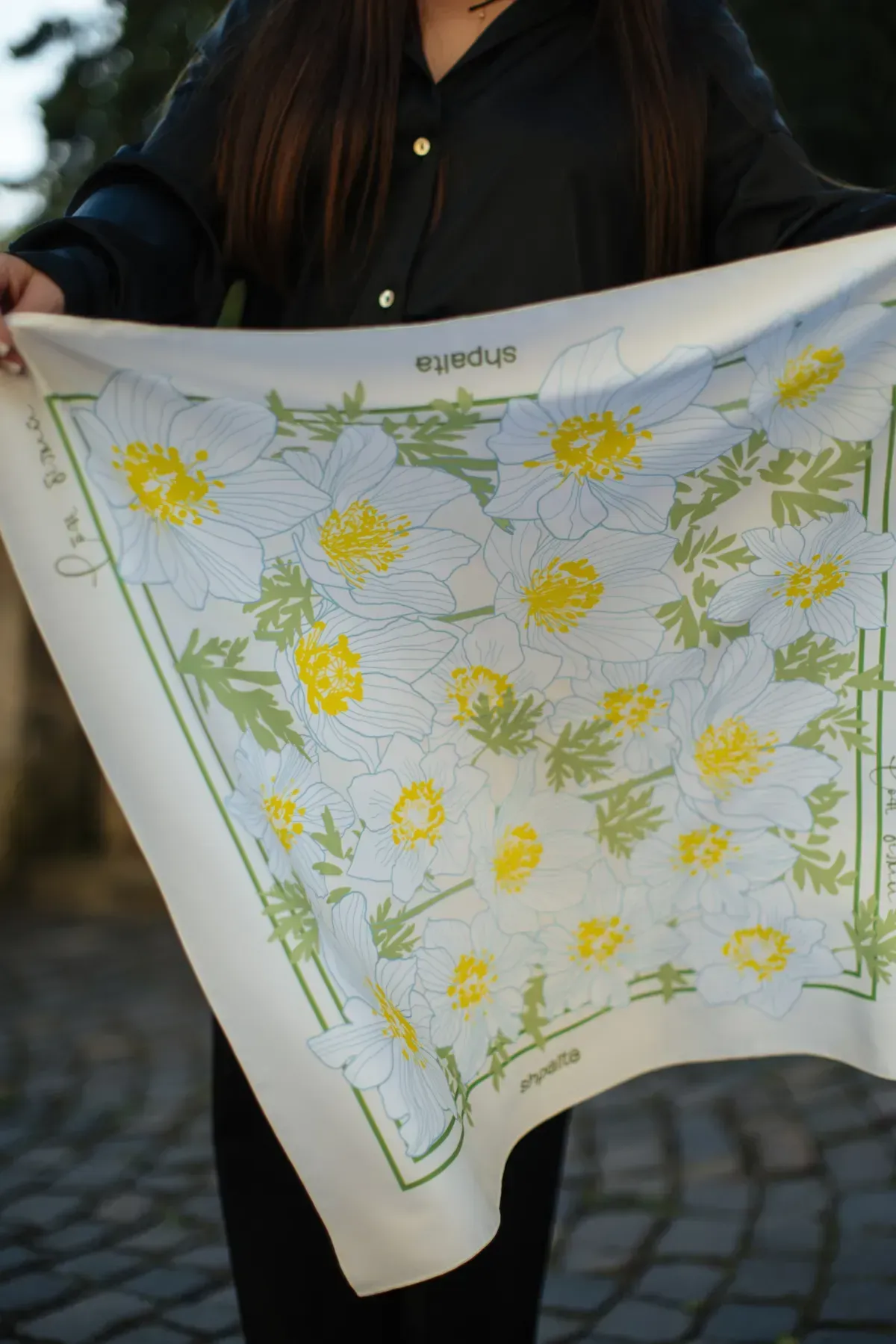 Платок шелковый 55х55 см Разноцветный - фото 3 Платок шелковый 55х55 см Разноцветный - фото 3