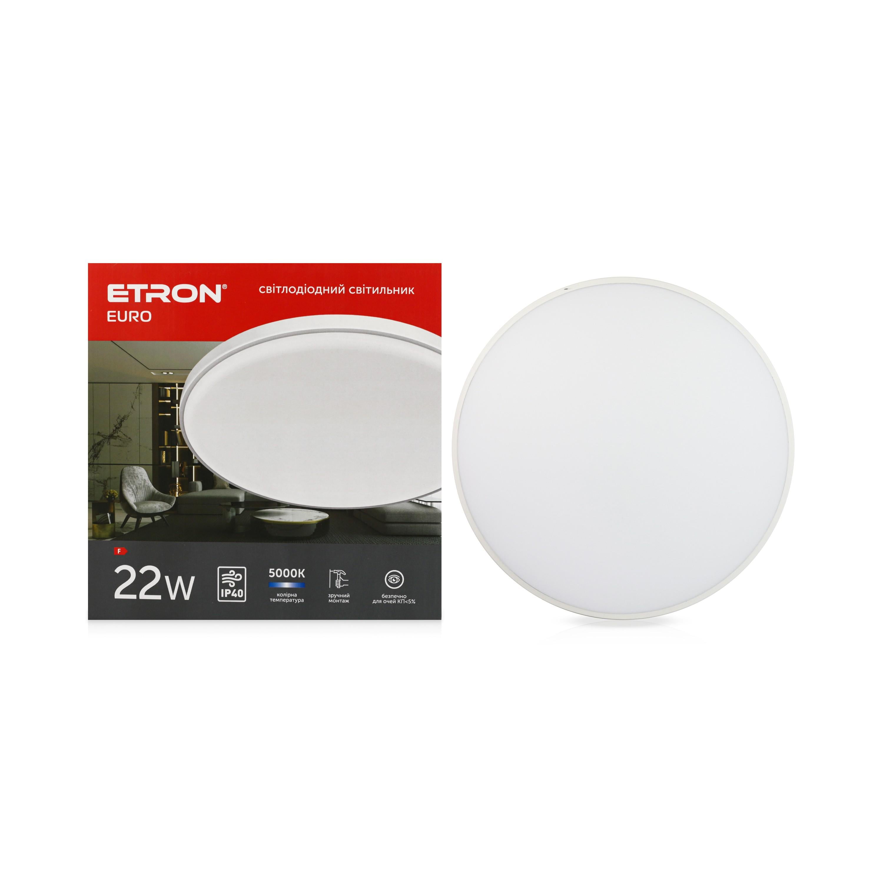 Светодиодный светильник ETRON 1-EMP-747 22W 5000K IP20 White (83766)