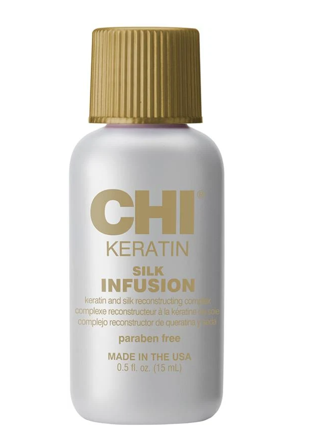 Рідкий шовк для волосся CHI Keratin Silk Infusion з кератином і аргановою олією для відновлення та блиску 15 мл (33861)