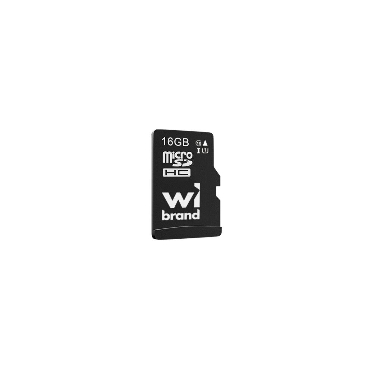 Карта памяти Wibrand microSDHC 16 Gb Class 10 UHS-I WICDHU1/16 Gb Black (606099) - фото 1