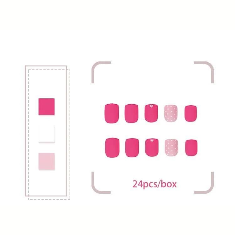 Накладные ногти с дизайном квадрат с клеевыми пластинами 24 шт. Оттенки розового - фото 8 Накладные ногти с дизайном квадрат с клеевыми пластинами 24 шт. Оттенки розового - фото 8
