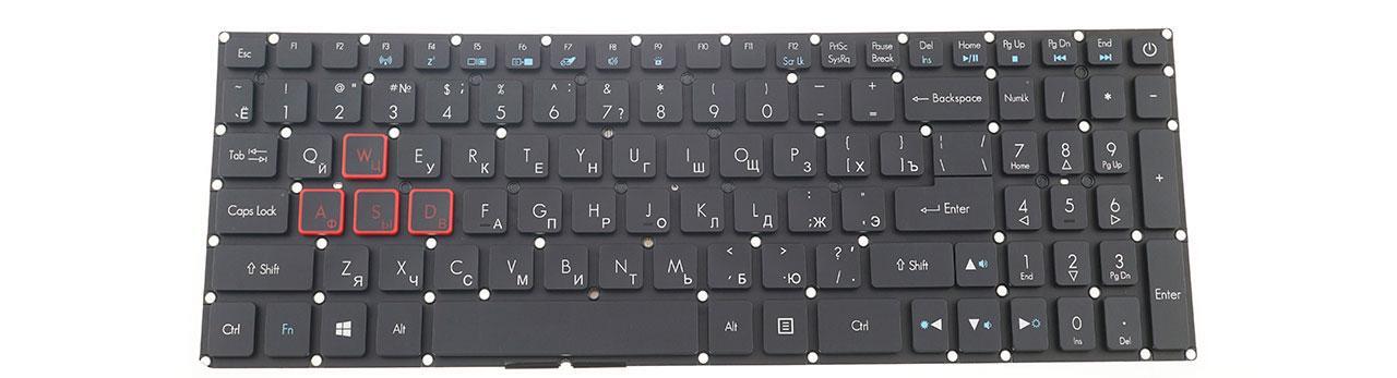 Клавіатура для ноутбука Acer Predator PH315-51 з підсвічуванням клавіш (NK.I1513.062)