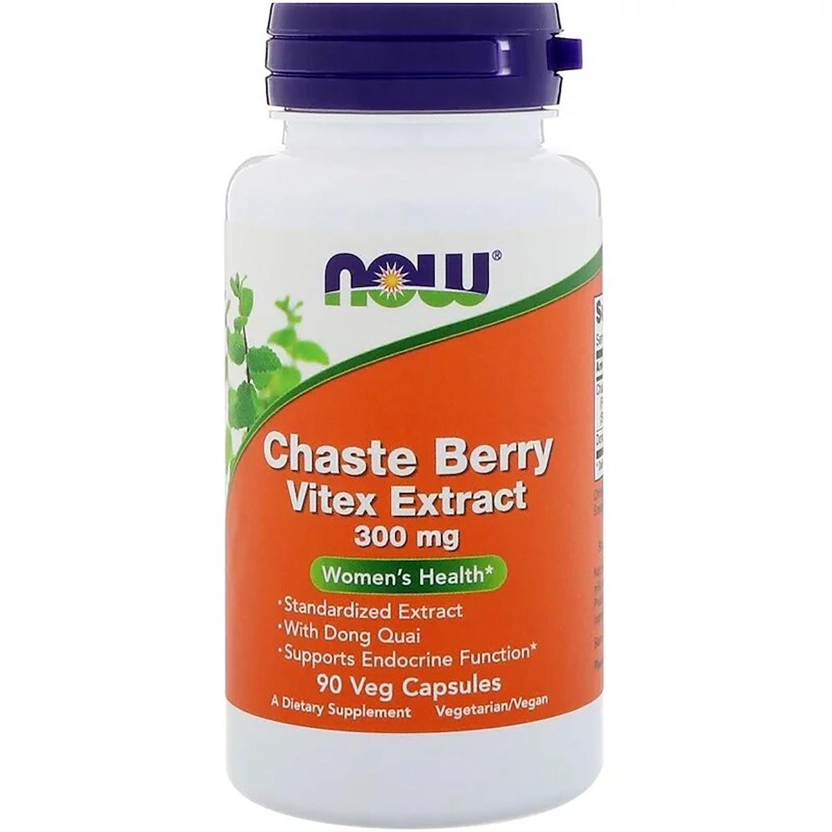 Екстракт вітексу з дудником Now Foods Chaste Berry Vitex Extract with Dong Quai 300 мг 90 капсул (NF4773)