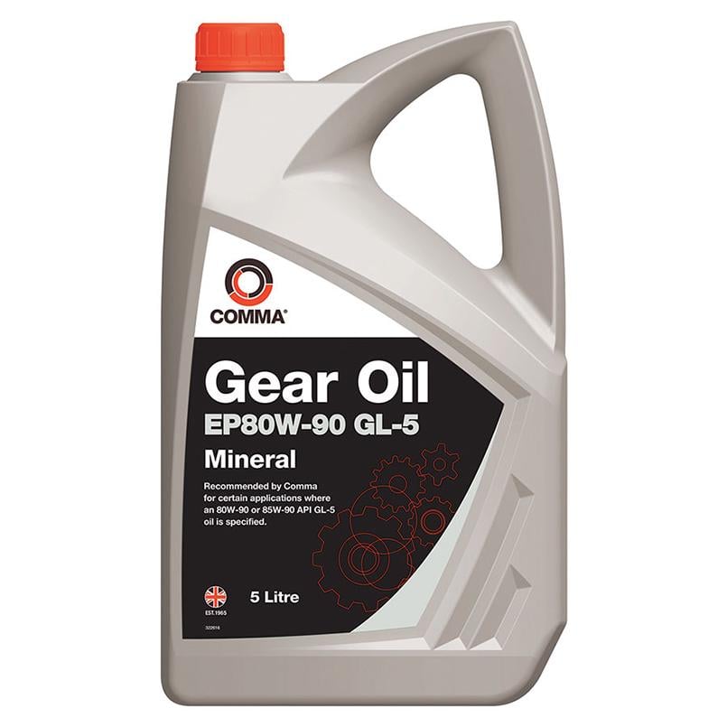 Трансмиссионная смазка COMMA GEAR OIL EP80W-90 GL5 5 л (EP80905L)