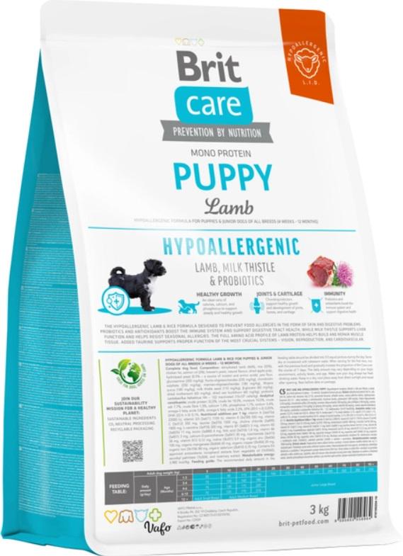 Корм для цуценят Brit Care Dog Hypoallergenic Puppy гіпоалергенний з ягням 3 кг (8595602558964) - фото 3