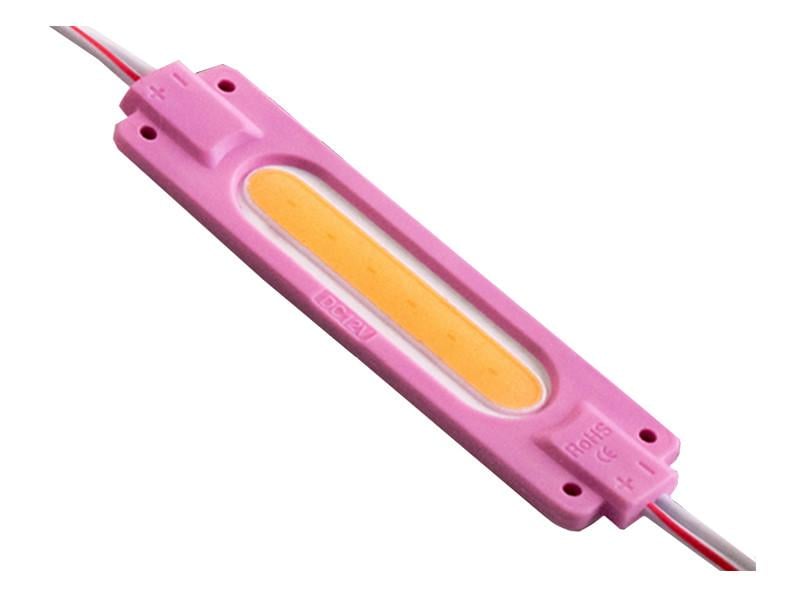 Светодиодный модуль COB LED 12В 2Вт IP65 розовый (2815)