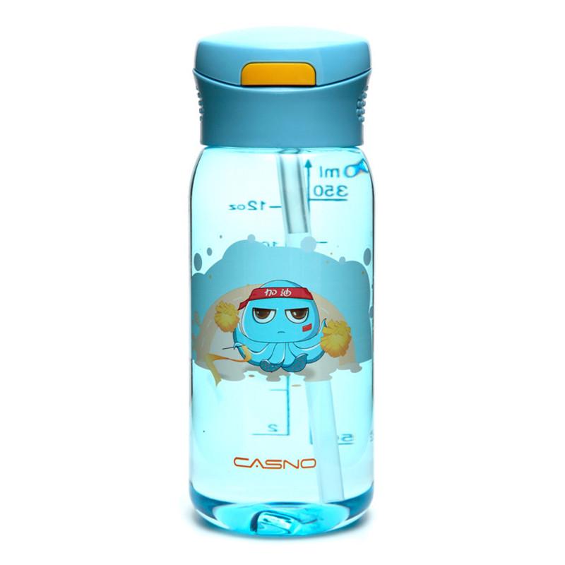 Бутылочка для воды детская Casno Octopus Waterbottle KXN-1195 с трубочкой 450 мл (20980-01)