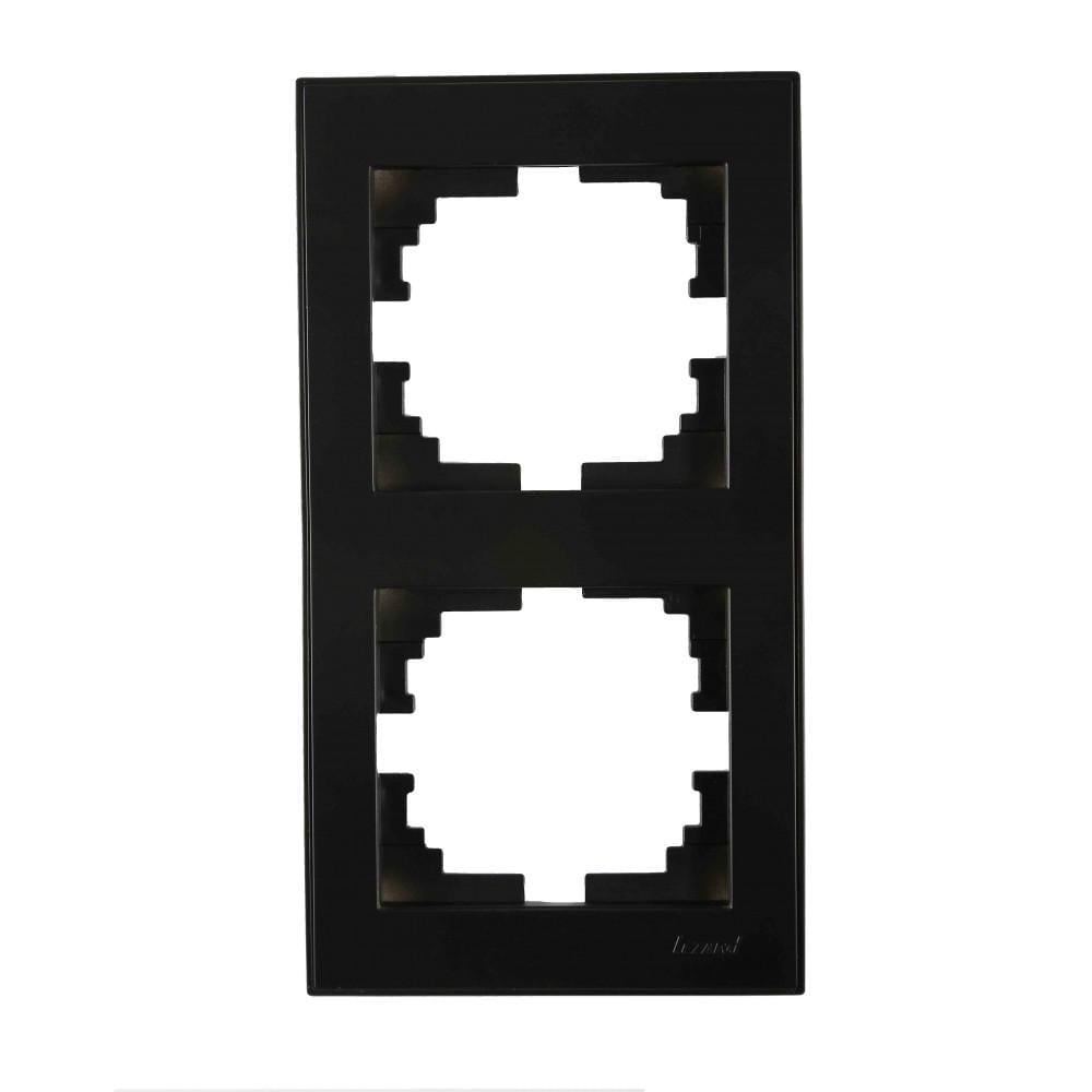 Рамка двомісна Rain вертикальна Антрацит (703-4242-152)