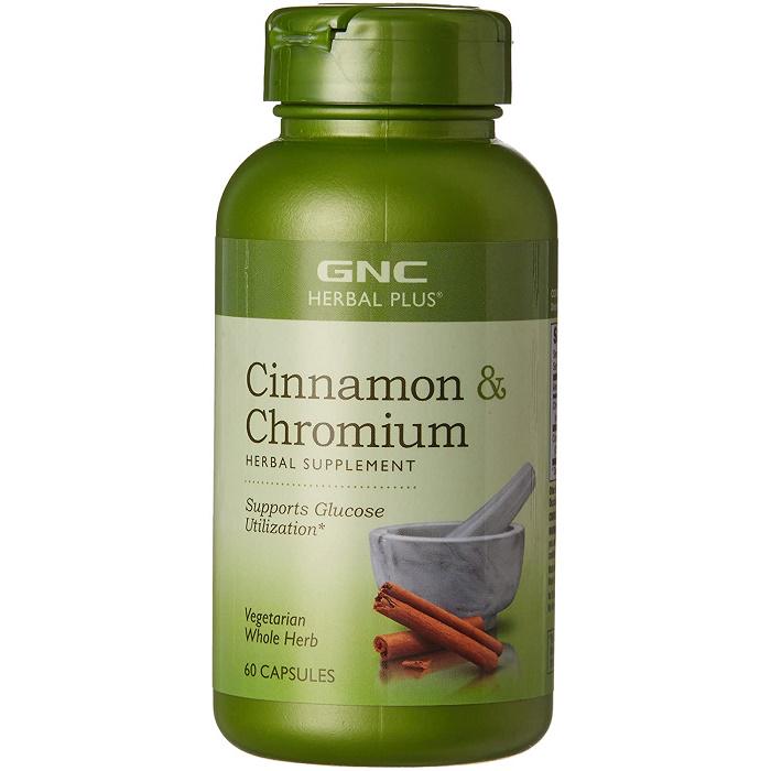 Корица GNC Herbal Plus Cinnamon & Chromium 60 Caps