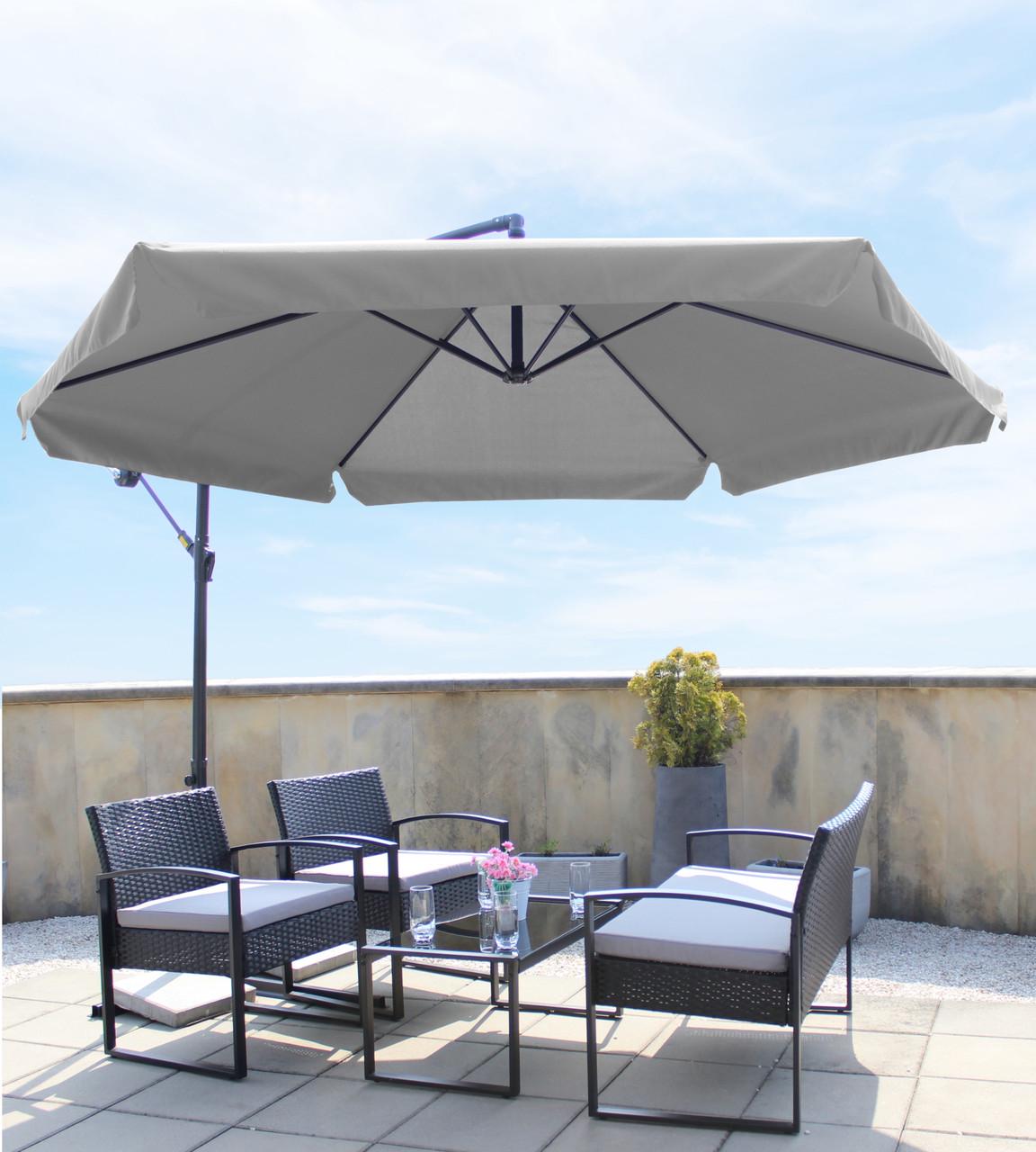 Садова парасоля GardenLine з чохлом 3,5 м Сірий (GAO5316) - фото 2 Садова парасоля GardenLine з чохлом 3,5 м Сірий (GAO5316) - фото 2