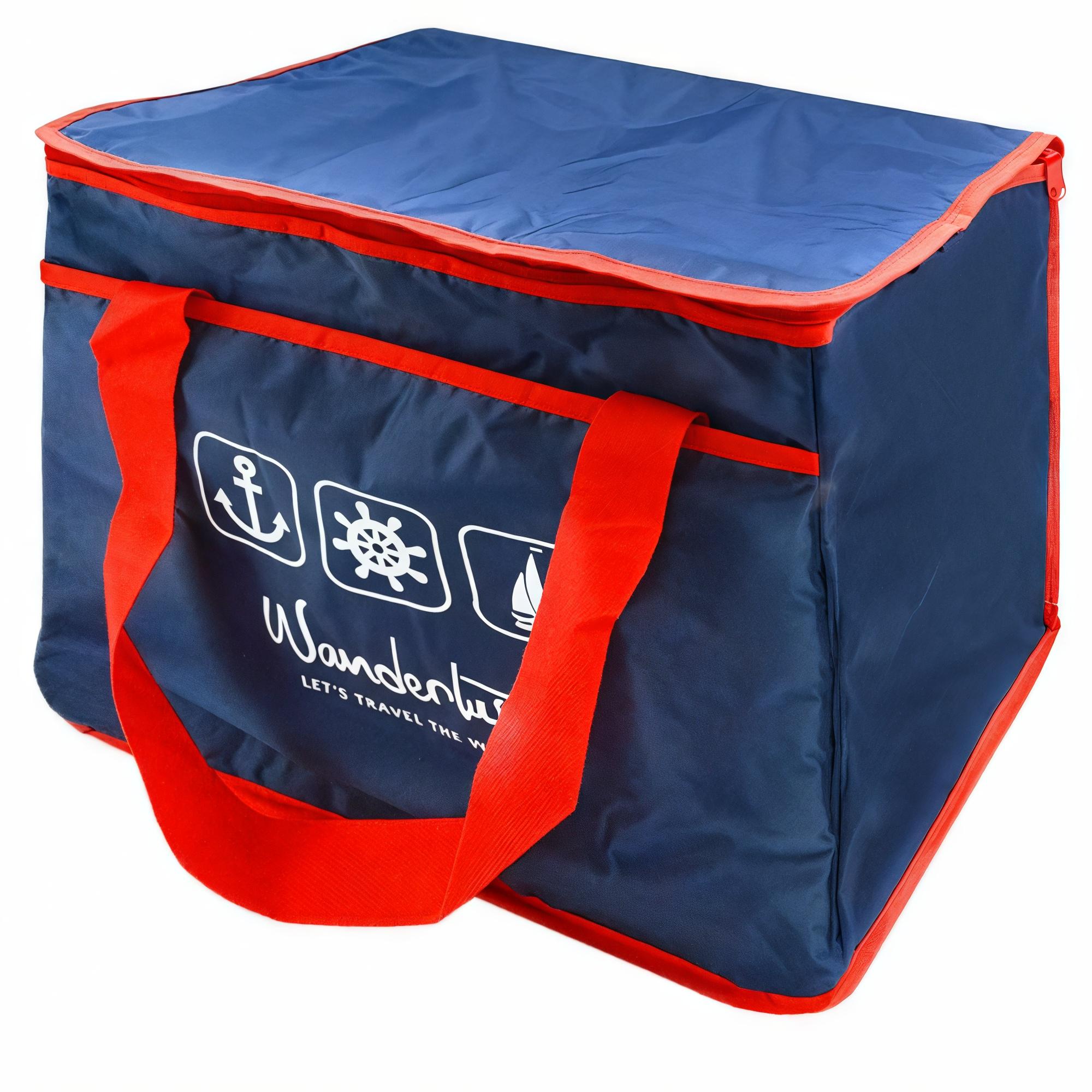 Сумка-холодильник Wanderlust R31039 35 л 44х23х28 см Синій з оранжевим (25441919)