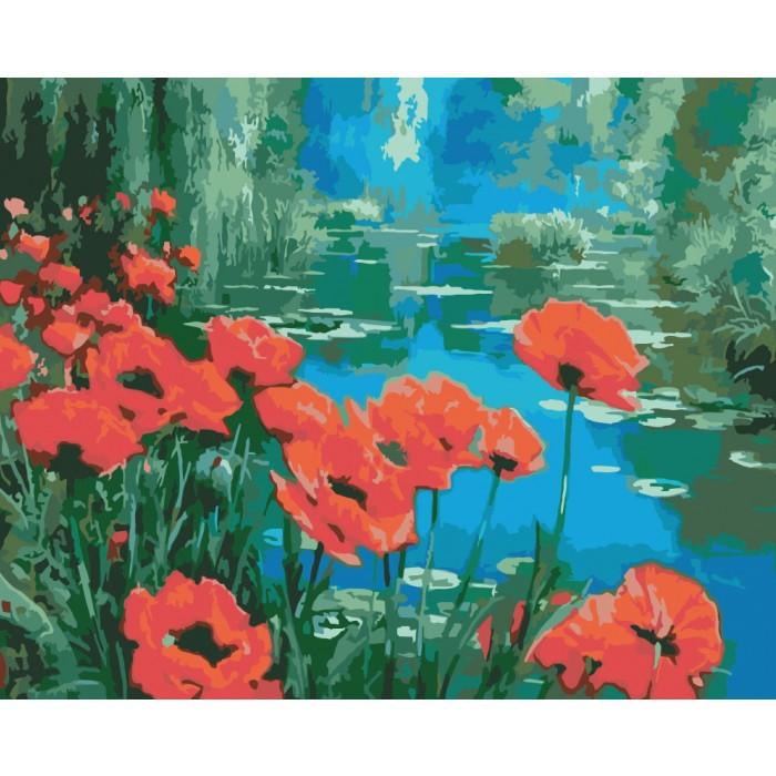 Картина по номерам Идейка Маки у пруда КНО2056 40х50 см