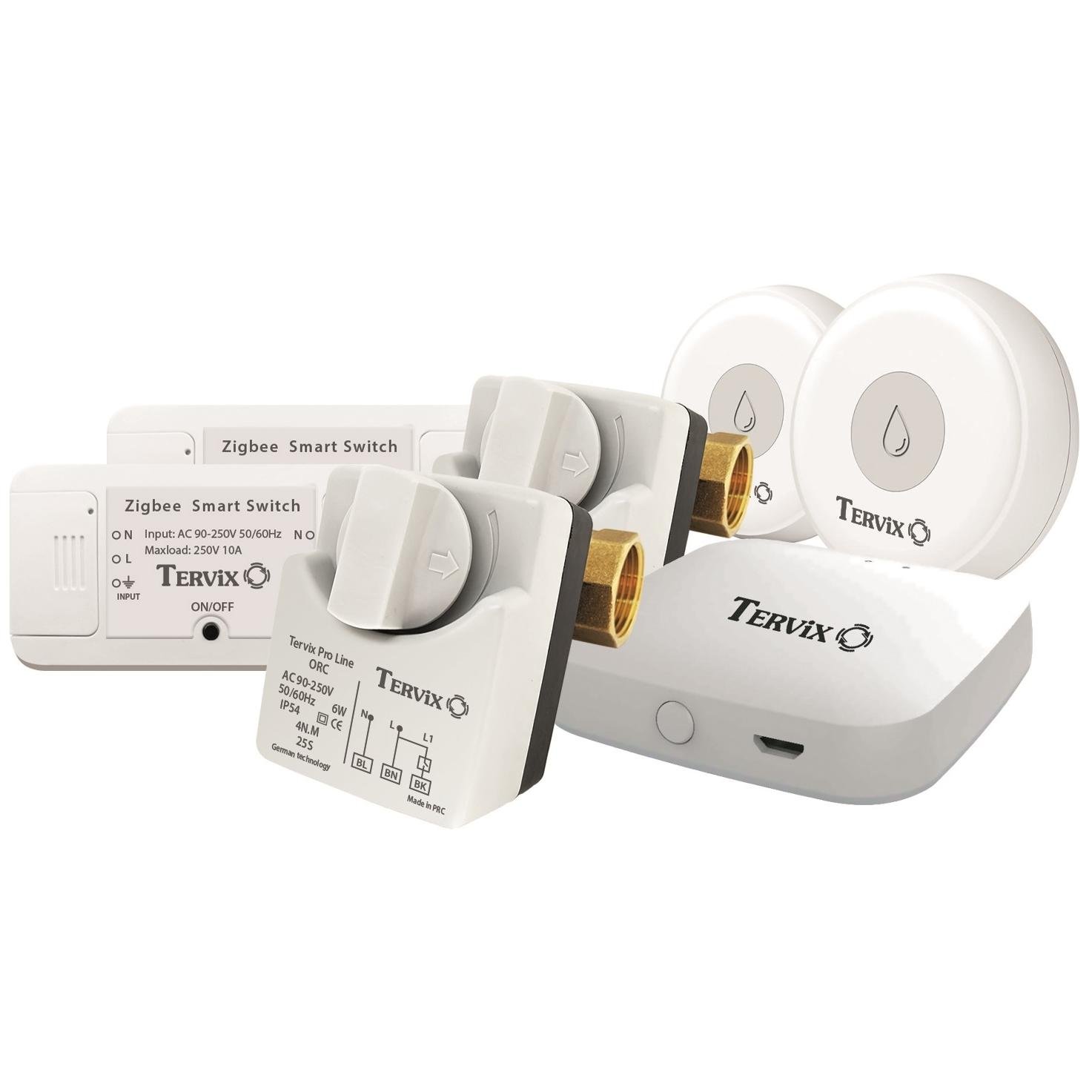 Система защиты от потопа Tervix ZigBee Water Stop на 2 трубы 1" 1/4" (5074)