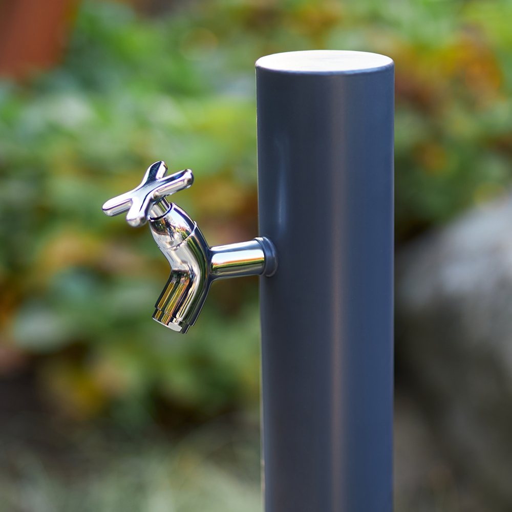 Садовая колонка Vican EVA для воды из нержавеющей стали AISI 304 Графитово-серый (90003) - фото 5