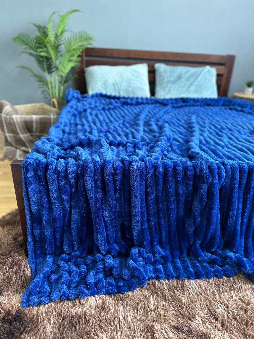 Плед шарпей полуторний 150х220 см Синій (П4К-post-sharp-max-003-2) - фото 4