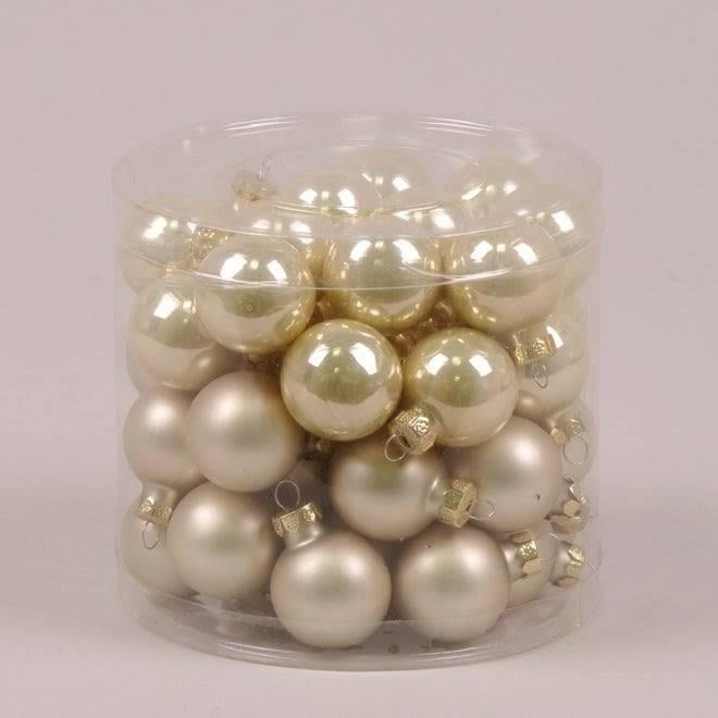 Набор шариков стеклянных новогодних 3 см 45 шт. (44543)