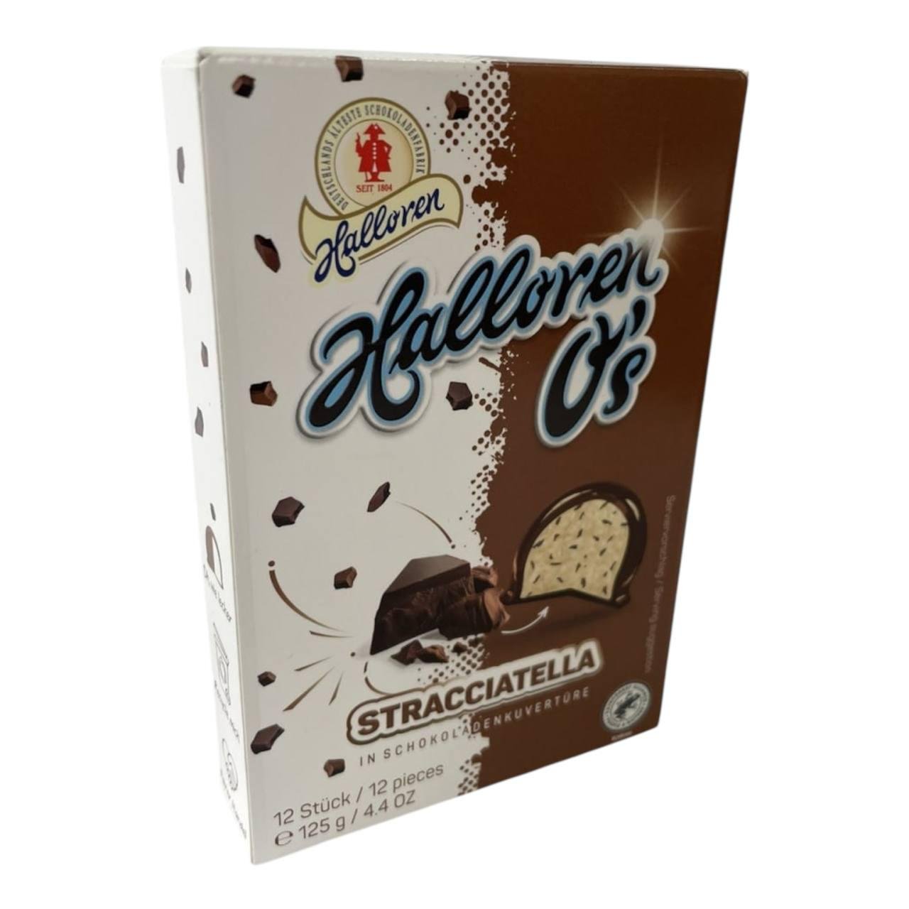 Конфеты Halloren O's Stracciatella в шоколадной глазури 125 г (00000006506)