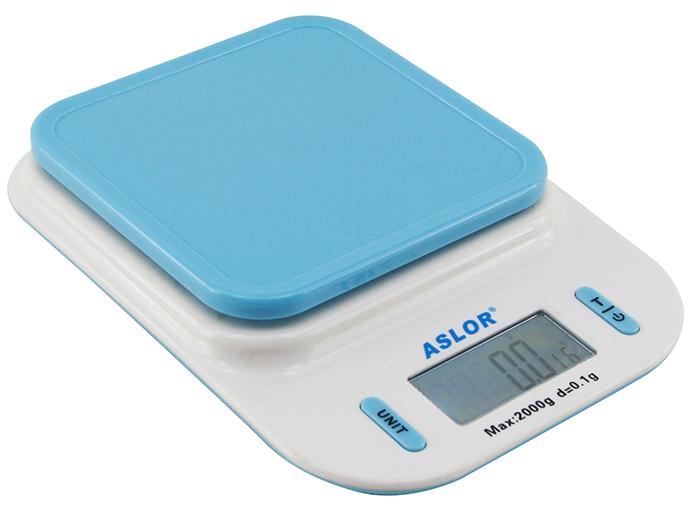Ваги кухонні Aslor QZ-109 до 2 кг 0,1 г Синій (20882)