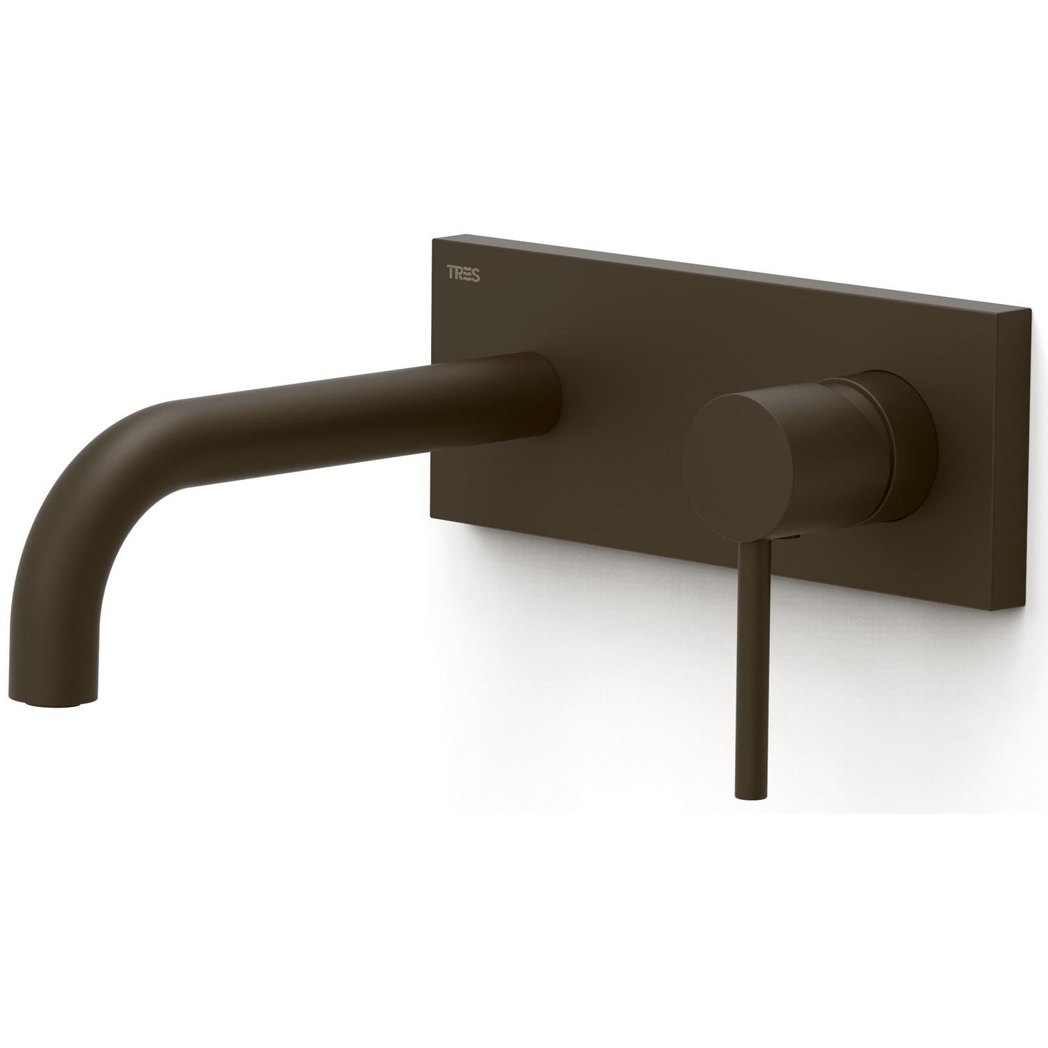 Смеситель для умывальника Tres Study exclusive 26230011KMB настенный однорычажный Черный (132407)