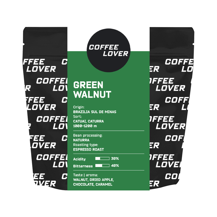 Кава зернова Coffee Lover Green Walnut 250 г (023)