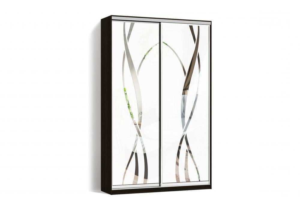 Шафа-купе Luхe 2 двері Піскоструй/Піскоструй малюнок 8R-8L CLS-II 1400х2200х450 мм Венге (26589)