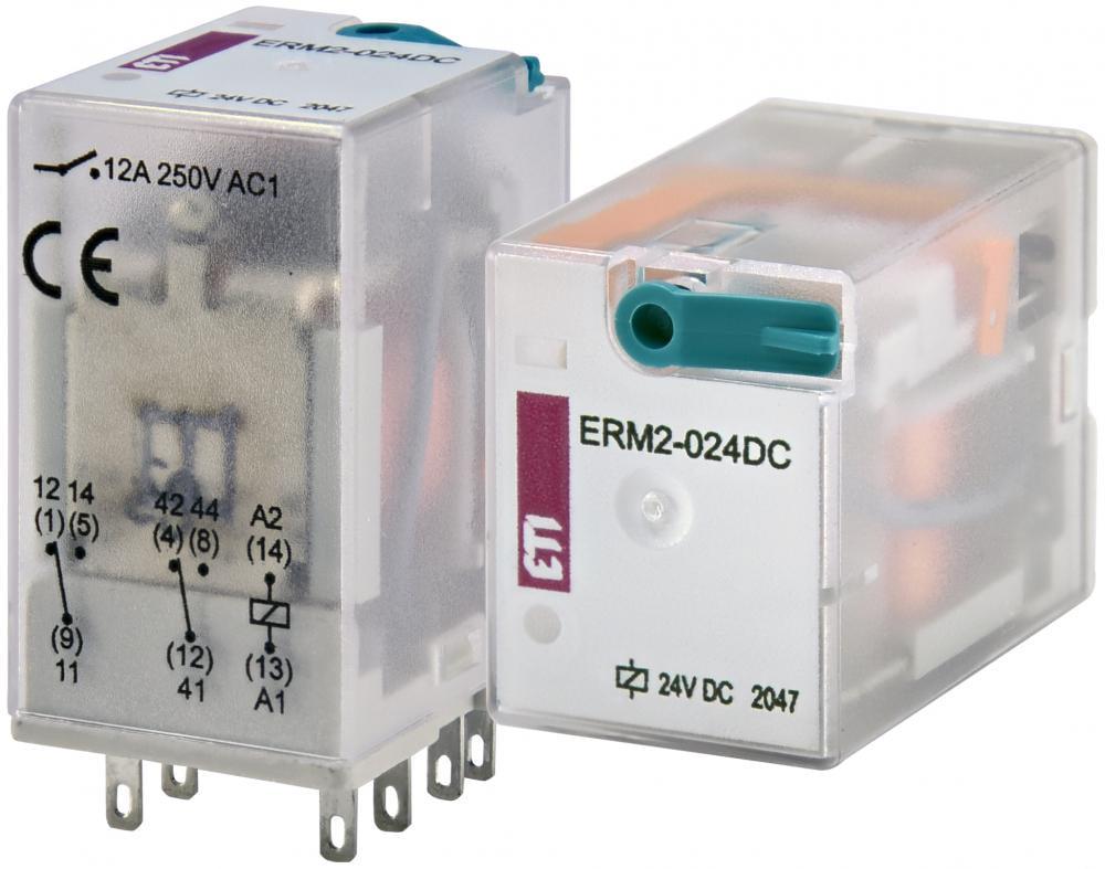 Реле промежуточное ETI ERM2-024DC 12А 2к 24V DC ERM2 (2473000)