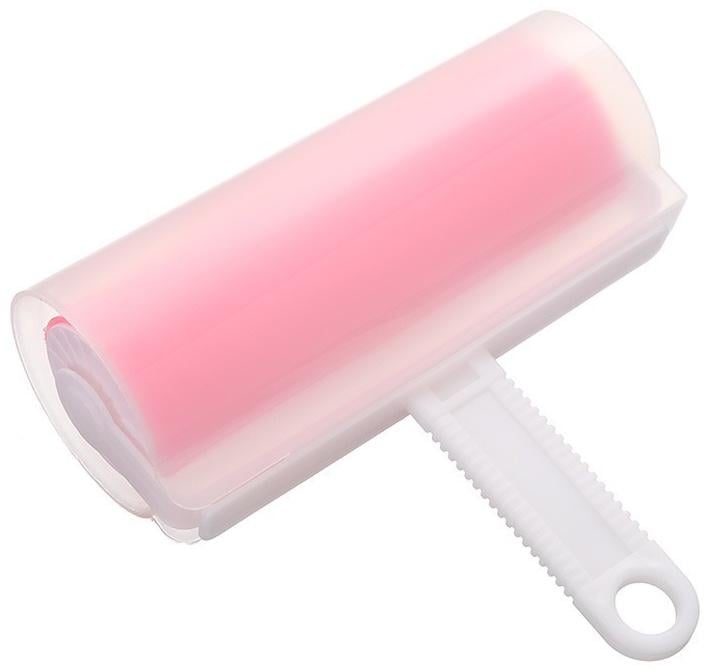 Валик липкий для чищення одягу багаторазовий силіконовий Рожевий (2338615831) Валик липкий для чищення одягу багаторазовий силіконовий Рожевий (2338615831)