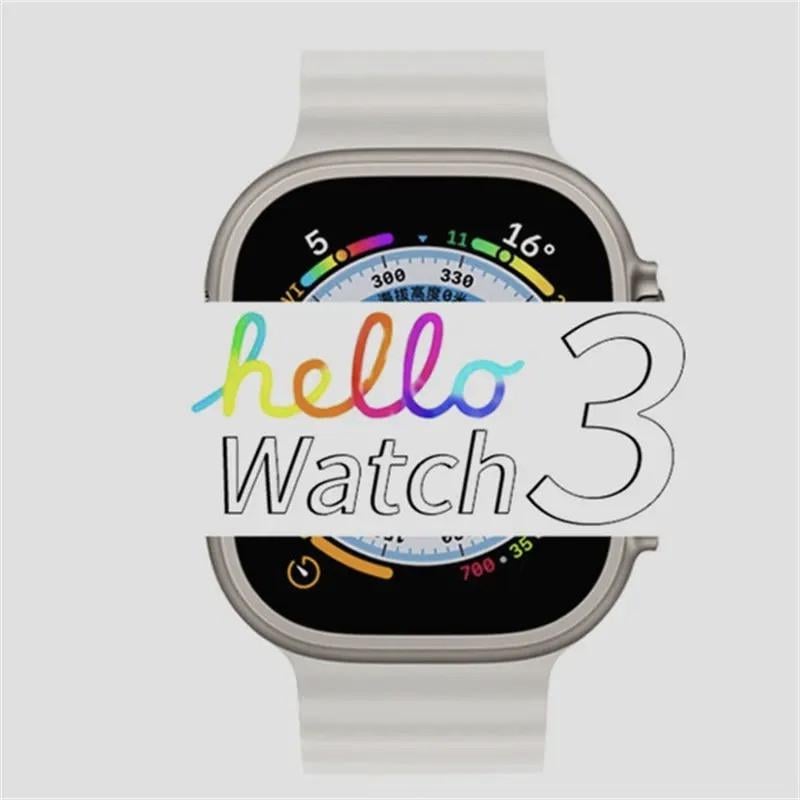 Смарт-часы Hello Watch 3 Full HD AMOLED 49 мм Белый (26389446) - фото 2