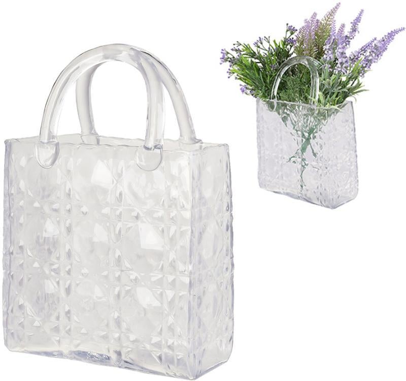 Ваза для квітів зі скла Дамська Сумочка 19х8х29 см