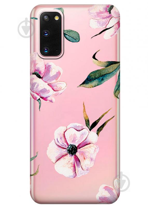 Прозрачный силиконовый чехол iSwag для Samsung Galaxy S20 с рисунком - Пионы (M1007) Прозрачный силиконовый чехол iSwag для Samsung Galaxy S20 с рисунком - Пионы (M1007)