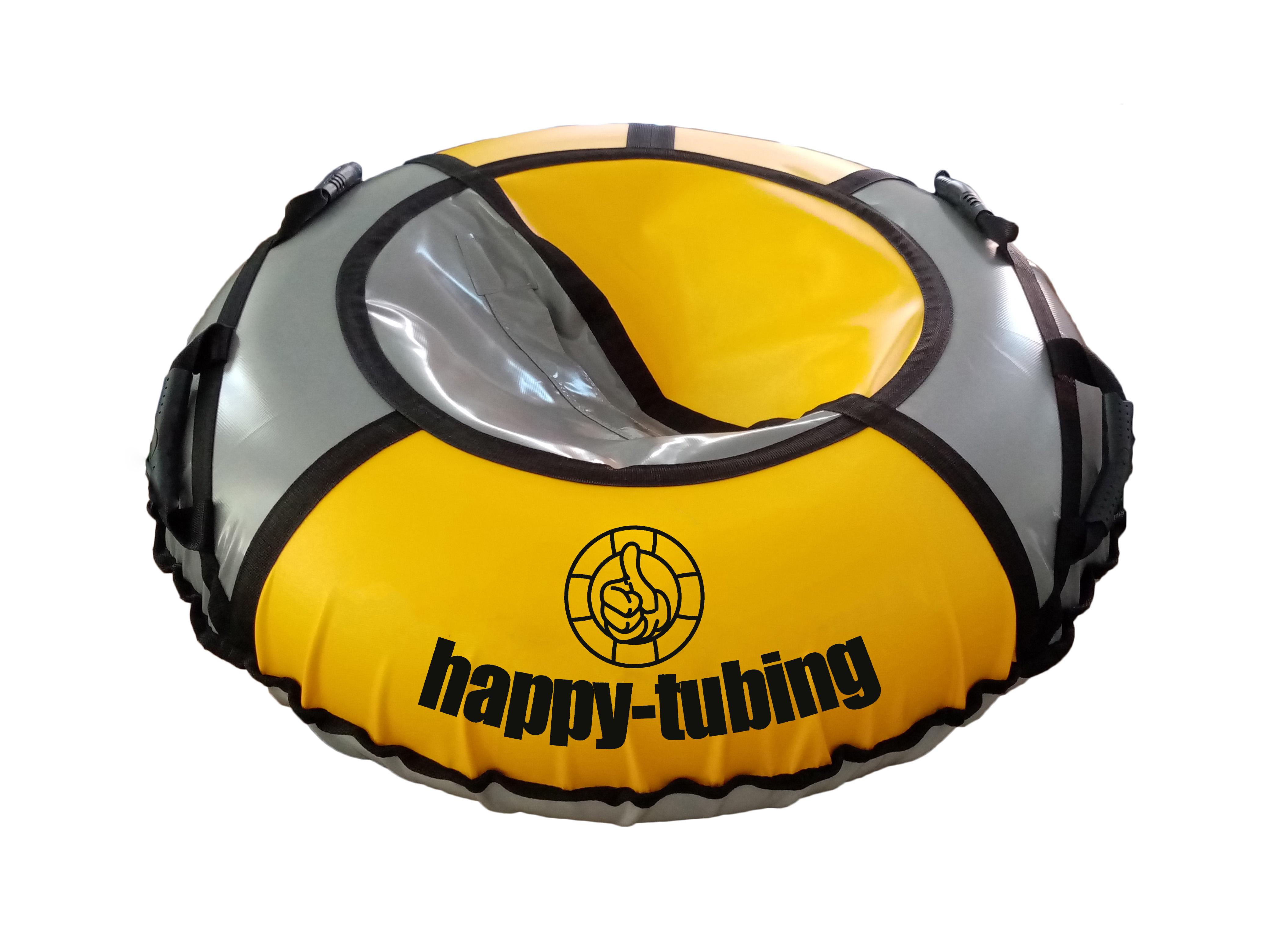 Тюбинг детский Happy-Tubing Стандарт d 80 см Желтый/Серый
