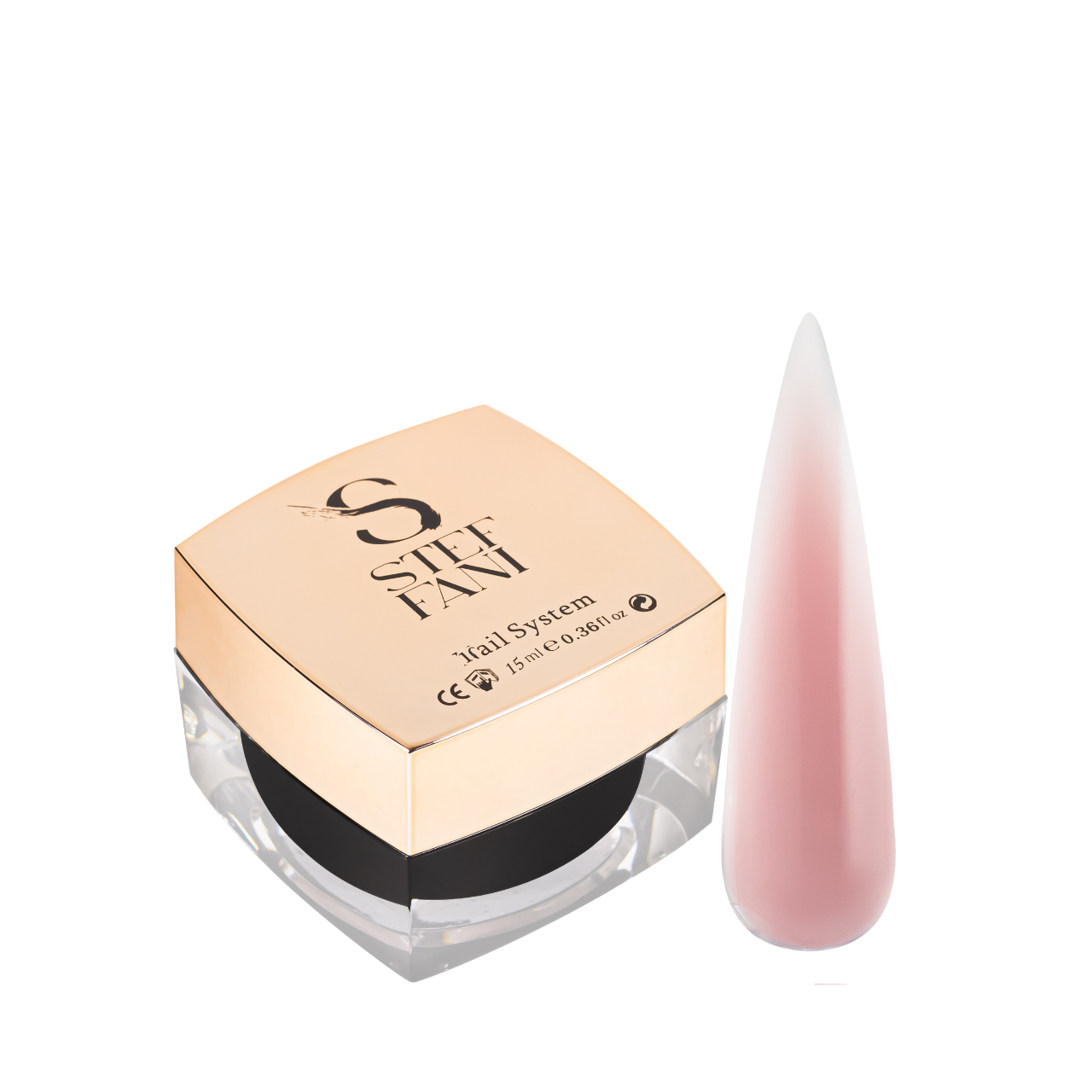 Гель для нарощування нігтів камулфюючий Steffani Jelly Gel 15 мл 02 Димчасто-рожевий