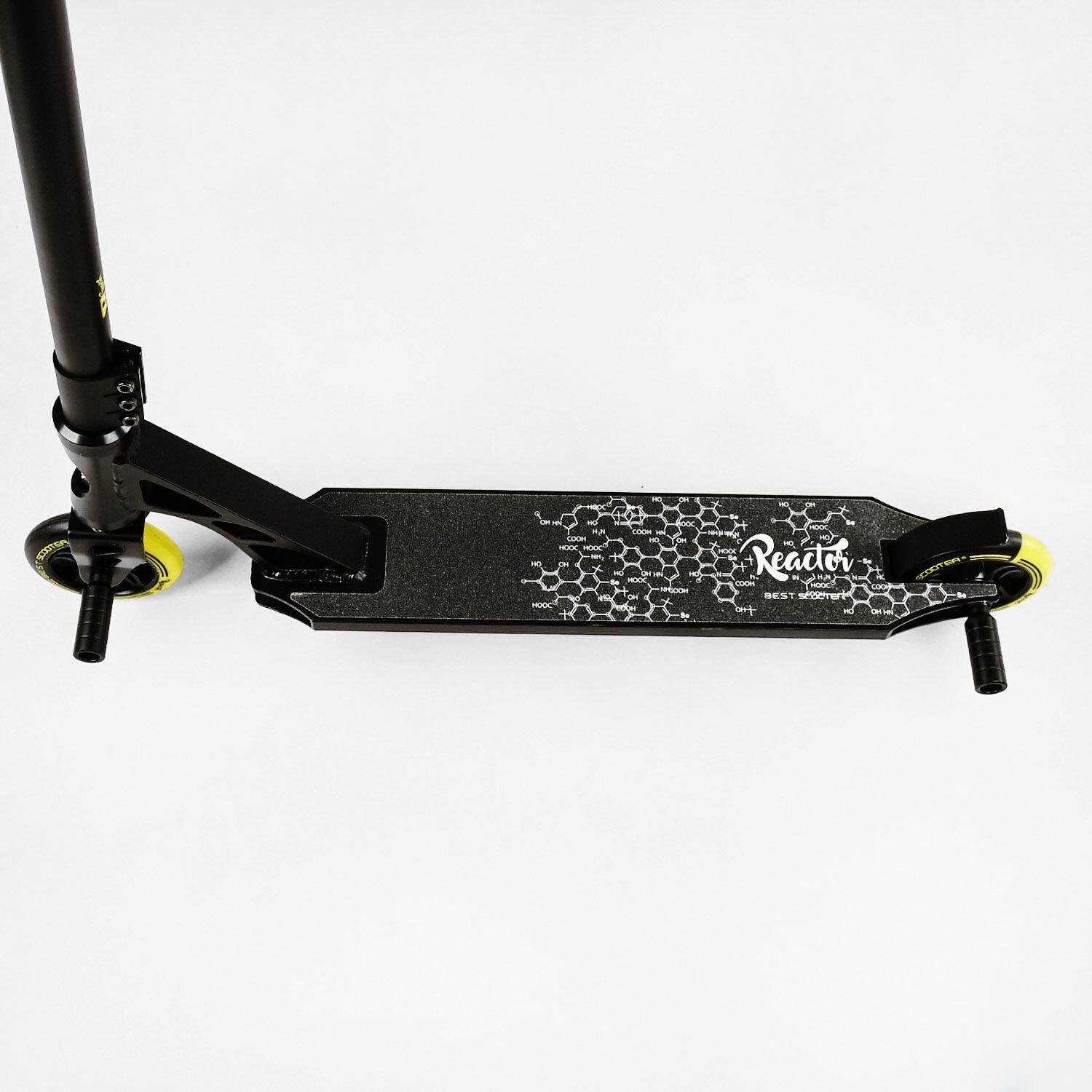 Самокат трюковый Reactor Hic-система пеги алюминиевый диск/дека колеса PU Black/Yellow (112771) - фото 7 Самокат трюковый Reactor Hic-система пеги алюминиевый диск/дека колеса PU Black/Yellow (112771) - фото 7