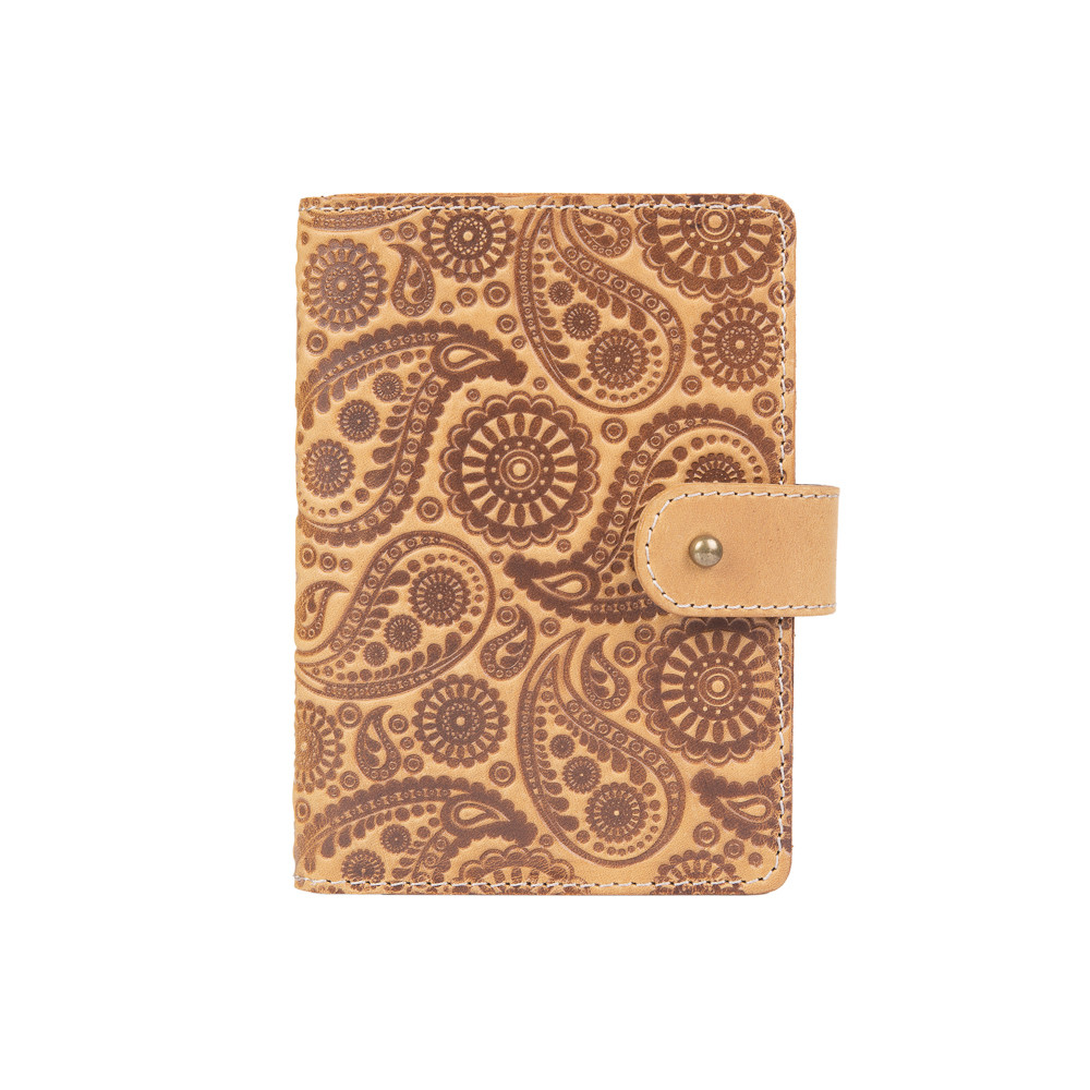 Портмоне HiArt Buta Art PB-02/1 Shabby Honey из натуральной кожи для паспорта/ID документов Желтый (PB-02/1-S18-0935-T004)