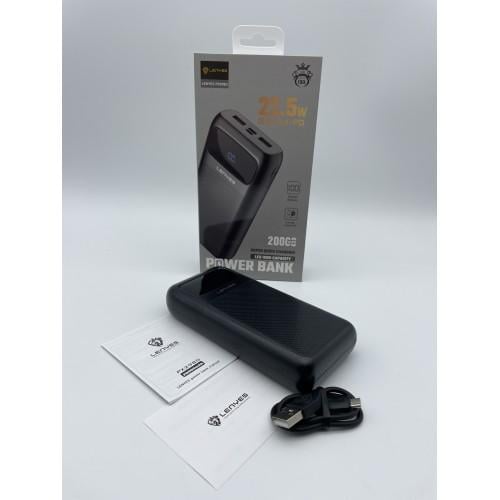 Повербанк Lenyes PX298D 22,5 W 20000 Mah Чорний