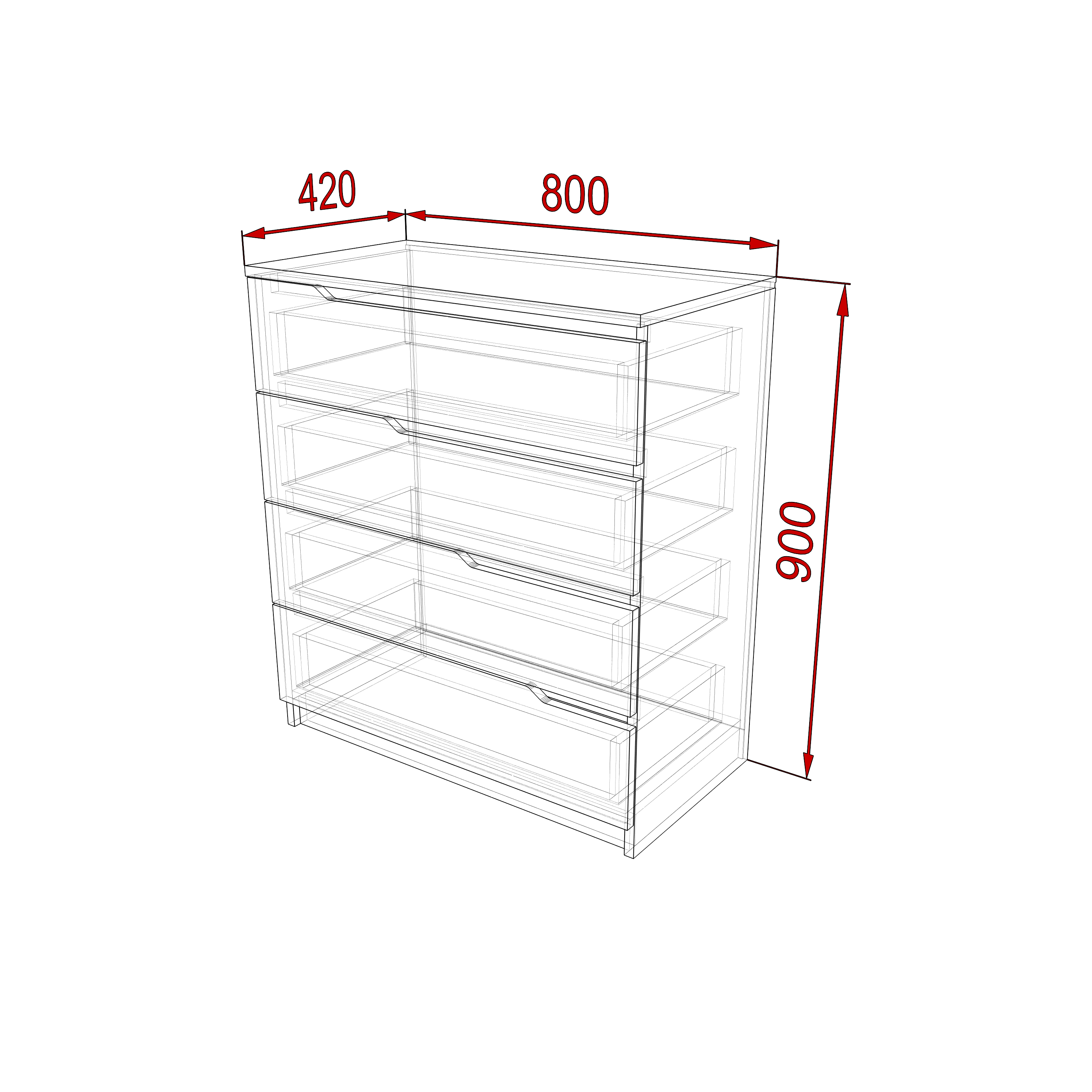 Комод для спальни с выдвижными ящиками Vasco оксид 80х90х42 см (000048855) - фото 4 Комод для спальни с выдвижными ящиками Vasco оксид 80х90х42 см (000048855) - фото 4