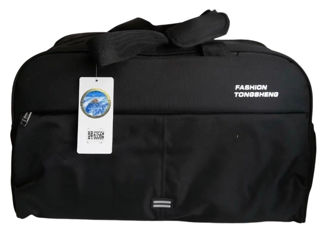 Сумка дорожня велика з боковими кишенями та з довгим ремінем через плече65 л Чорний (6356)