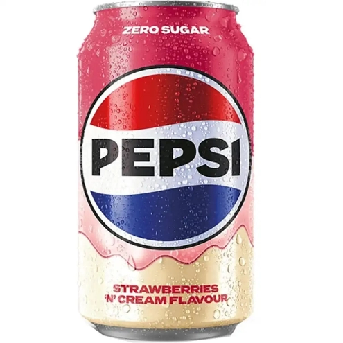 Напиток газированный Pepsi Strawberries & Cream Zero Sugar 330 мл